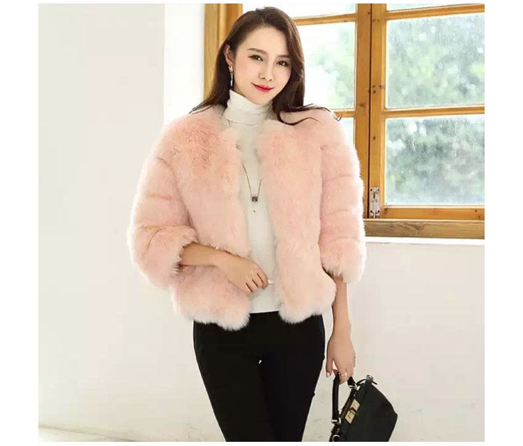 Faux Fur Coat, Fox Fur Jacket, Short Fur Outerwear