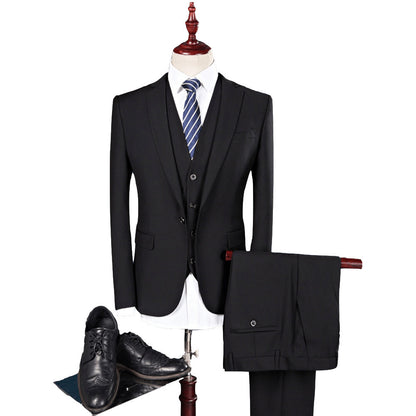 Men's Slim Fit Solid Color Suit Set for Weddings - Modernrush.us