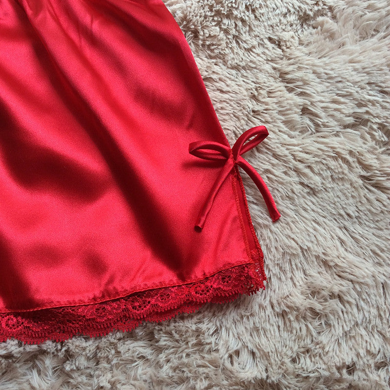 Women's Silk-Feel Cami Top and Shorts Pajama Set