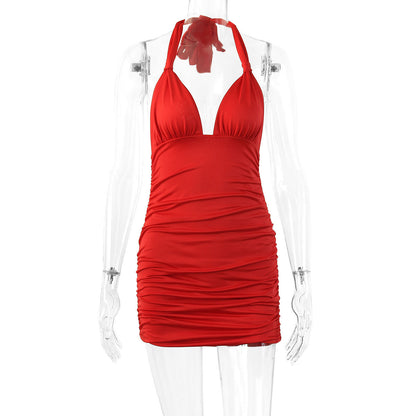 2024 Summer Women's Deep V Neck Backless Dress - Modernrush.us