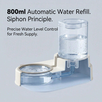 4 Colors Gravity Pet Feeder Water Dispenser Cute Cat Shaped Automatic Food Water Bowl Large Capacity Detachable Stable Anti Slip Base Feeding Supplies For Cats Puppies Small Animals Home Indoor Use - Modernrush.us