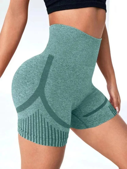 Seamless High-Waist Yoga Shorts - Modernrush.us