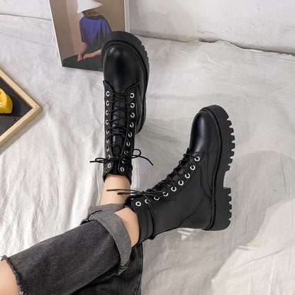 Women's Fashion Thick-Soled Martin Boots (Autumn/Winter) - Modernrush.us