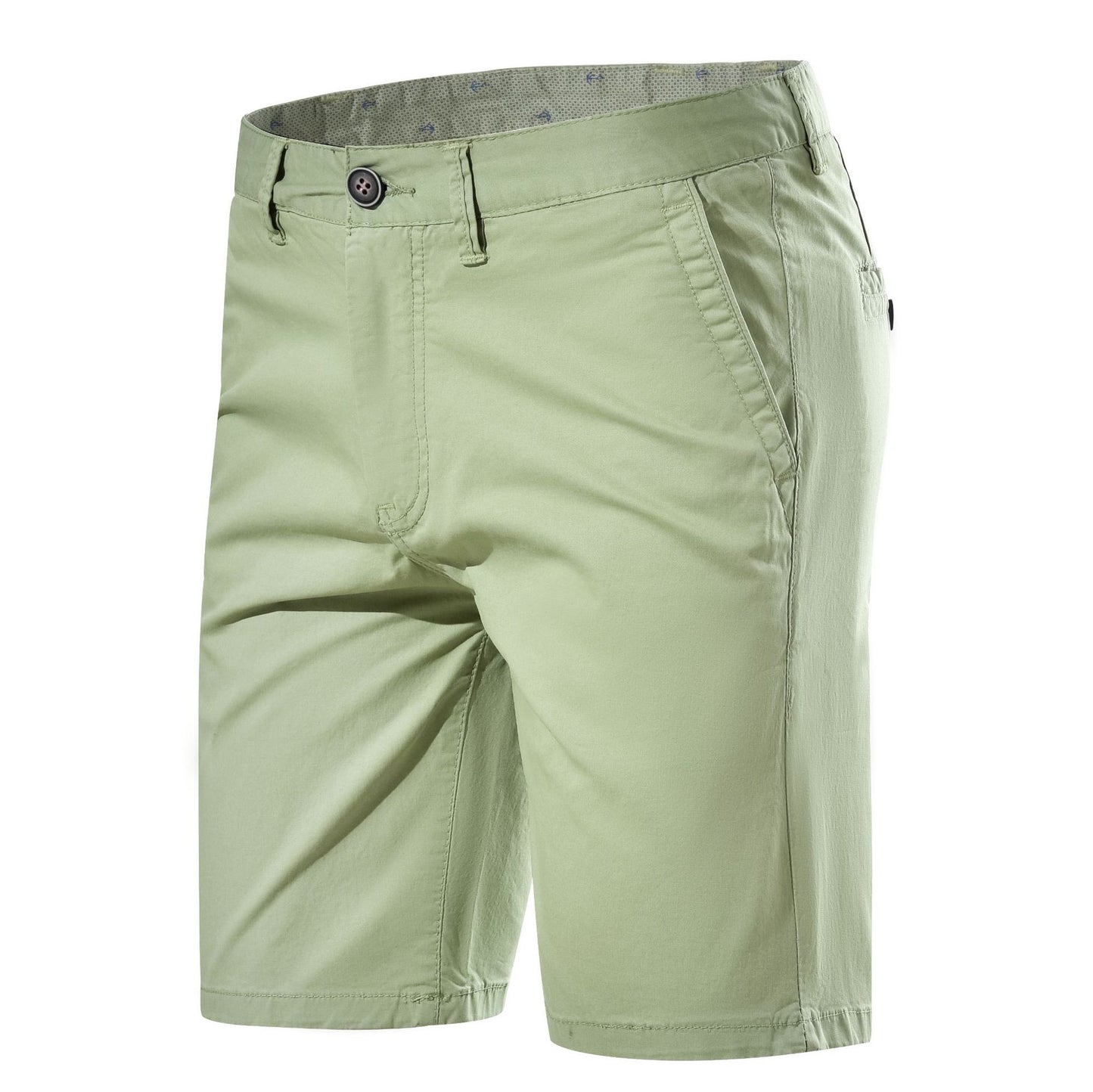 Men's Summer Blue Casual Cotton Shorts (Straight Fit)
