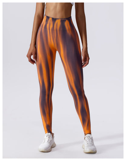 Seamless High-Waisted Tie-Dye Yoga Pants for Women - Modernrush.us
