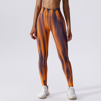 Seamless High-Waisted Tie-Dye Yoga Pants for Women - Modernrush.us