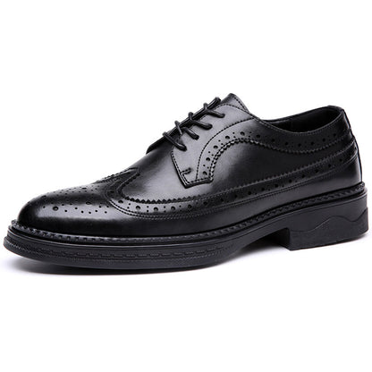 2024 Spring Men's Brogue Leather Dress Shoes - Modernrush.us