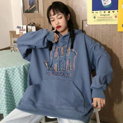 Giacca con cappuccio in stile casual, top ampio in stile coreano, top in stile hongkonghese