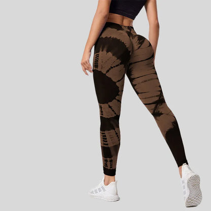 High Waist Hip Lift High Elastic Tie-dye Seamless Yoga Pants - Modernrush.us