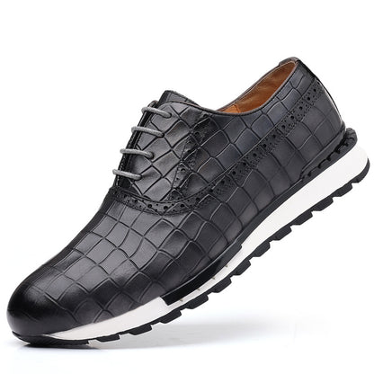 Men's British Lace-Up Casual Calf Leather Shoes - Modernrush.us