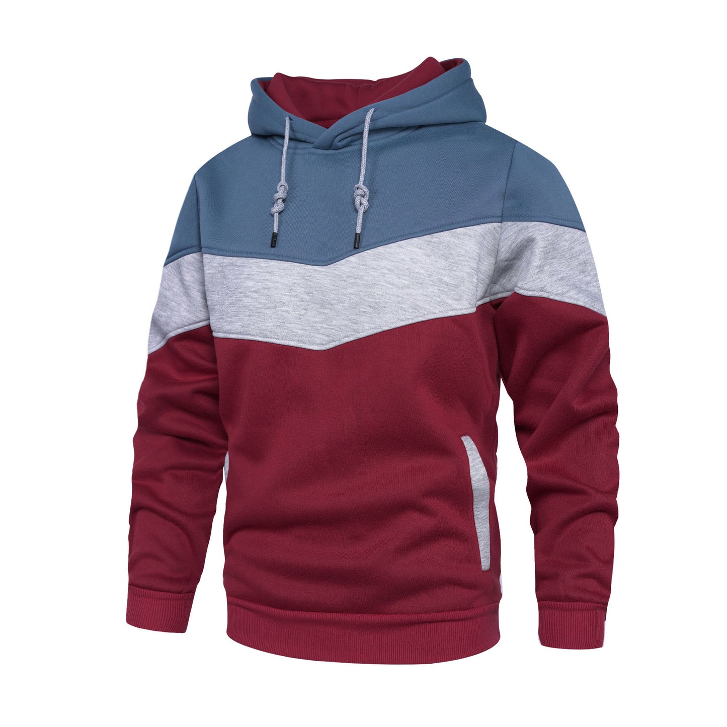 Men's Color Block Camouflage Hoodie - Loose Fit Sweater