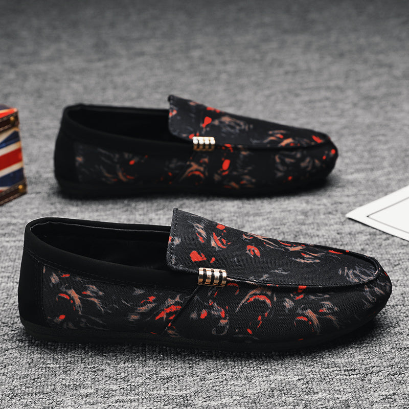 Men's Summer Canvas Slip-On Loafers Casual Shoes