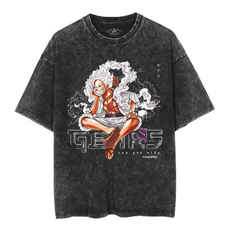 Vintage Wash Short Sleeve T-Shirt for Couples