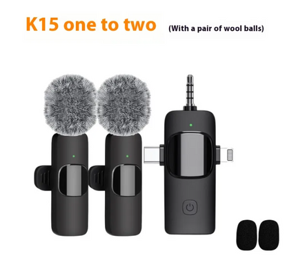 Wireless Collar Clip Microphone Three-in-one Three Connector Mini Microphone 35 Hole - Modernrush.us