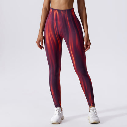 Seamless High-Waisted Tie-Dye Yoga Pants for Women - Modernrush.us