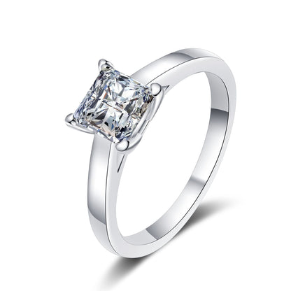 925 Sterling Silver Special-Shaped Moissanite Ring - Modernrush.us