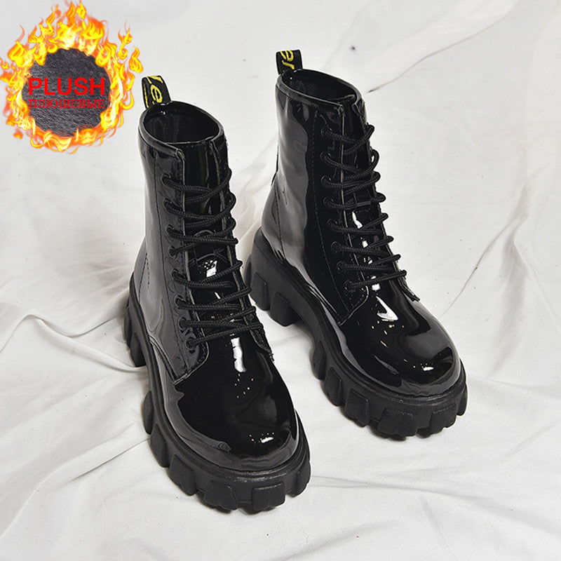Women's Martin Boots - Stylish Thick-Soled Short Boots