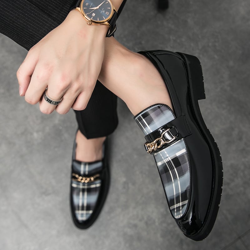 Men's Pointed Toe Leather Casual Business Shoes