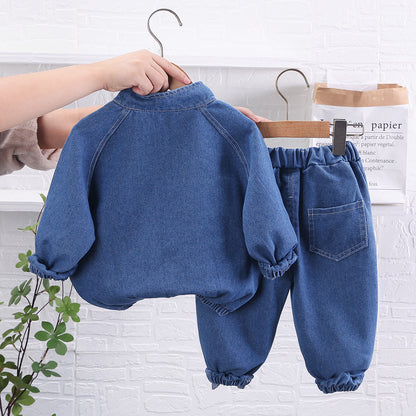 Spring Denim Set for Kids - Stylish Two-Piece
