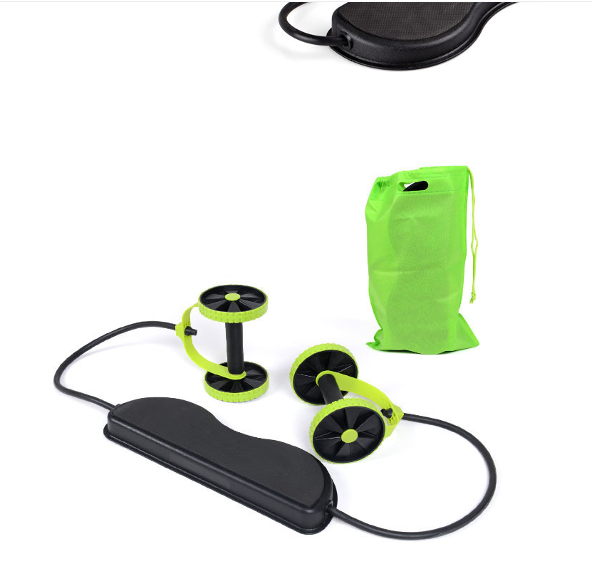 Multi-Function Ab Wheel and Double Wheel Resistance Trainer