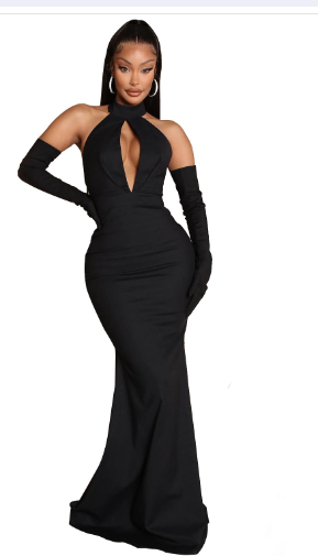 Backless Hollow-out Halter Dress for Women - Modernrush.us