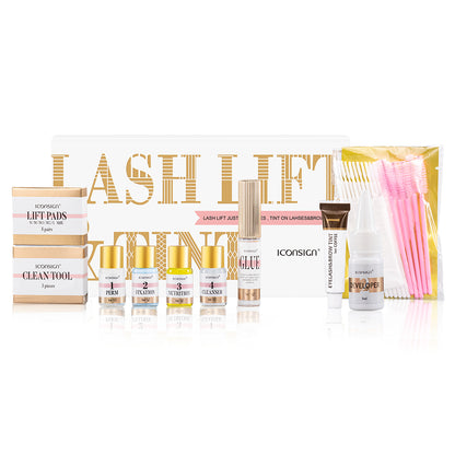 ICONSIGN Lash Lift EyeLash Eyebrow Dye Tint Kit Lashes Perm Set Brow Lamination Makeup Tools - Modernrush.us