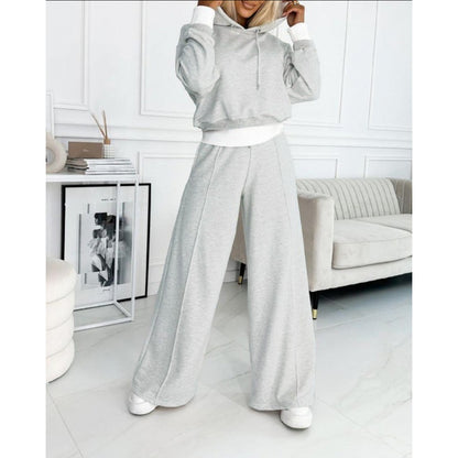 Autumn Winter Women's Hoodie Two-Piece Set