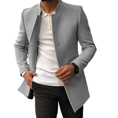 2023 Men's Casual Slim Fit Wool Coat for Fall - Modernrush.us