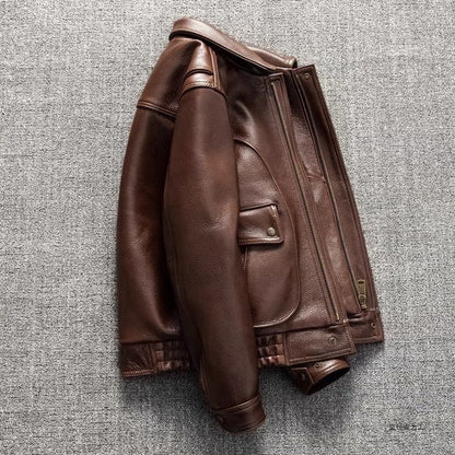Handsome Trendy Soft Leather Jacket Coat - Modernrush.us