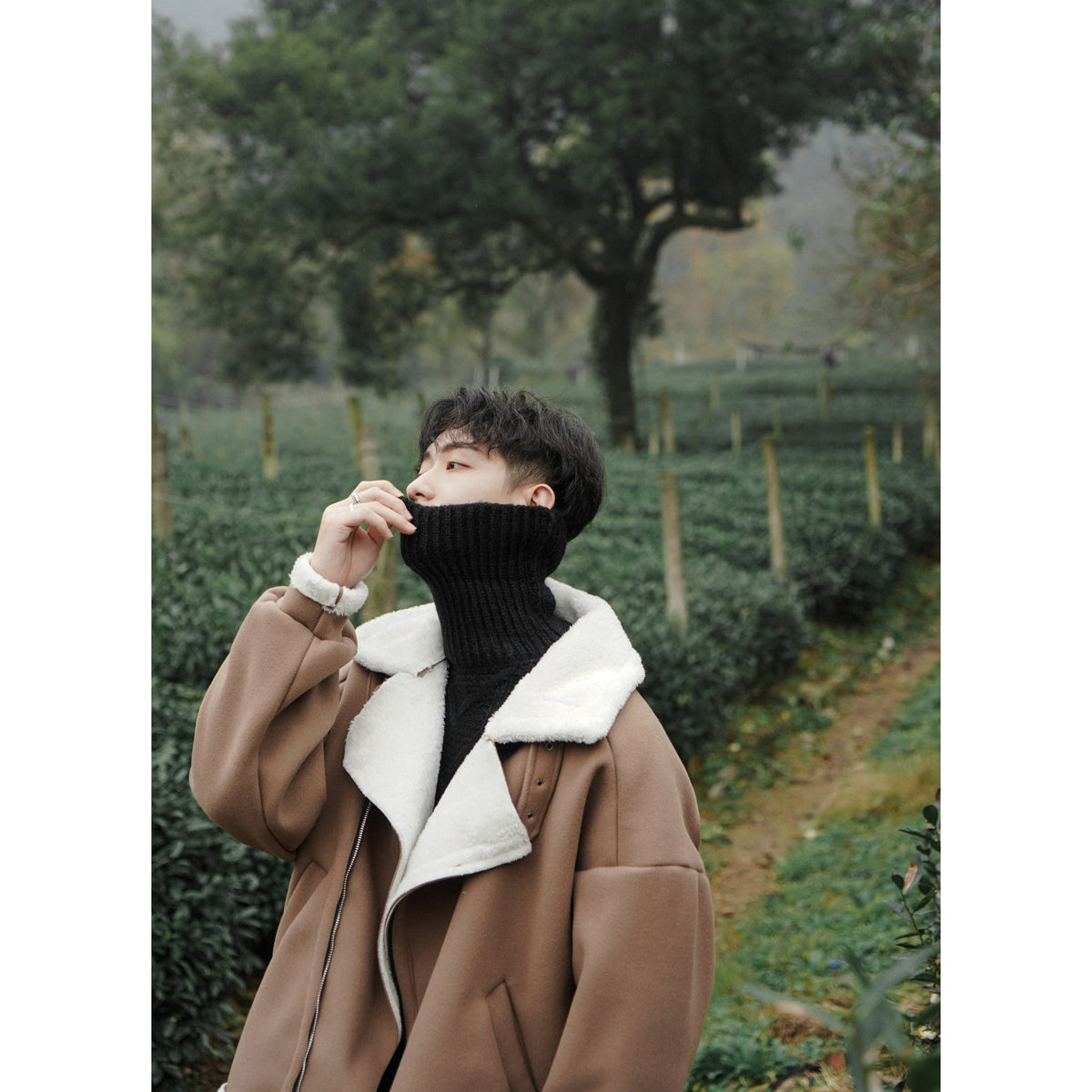 Men's Thick Wool Blend Jacket - Korean Style