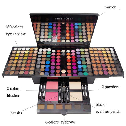 Piano-Shaped 180 Color Eyeshadow & Blush Palette - Modernrush.us