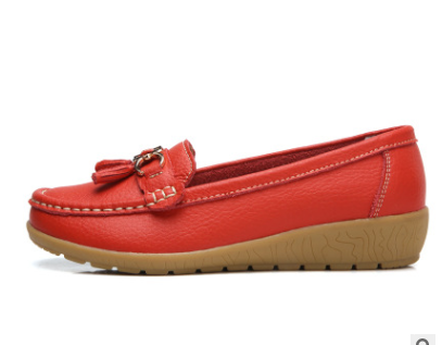 Casual Flat Shoes for Women - Genuine Leather - Modernrush.us