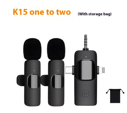 Wireless Collar Clip Microphone Three-in-one Three Connector Mini Microphone 35 Hole - Modernrush.us