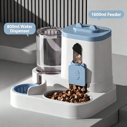 4 Colors Gravity Pet Feeder Water Dispenser Cute Cat Shaped Automatic Food Water Bowl Large Capacity Detachable Stable Anti Slip Base Feeding Supplies For Cats Puppies Small Animals Home Indoor Use - Modernrush.us