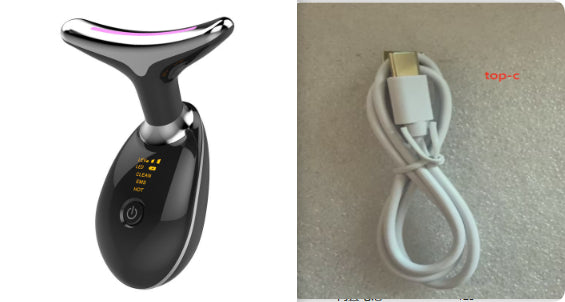 Massaggiatore termico EMS per il collo: lifting e rassodamento, dispositivo elettrico a microcorrente per la rimozione delle rughe