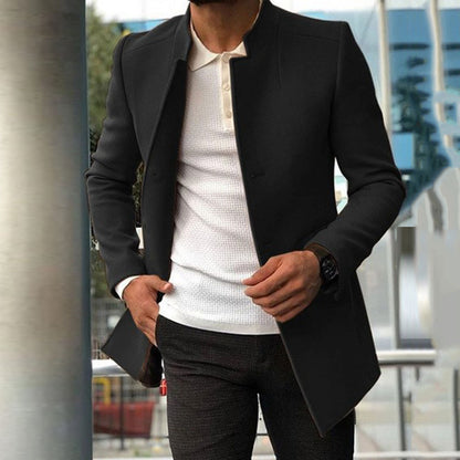 2023 Men's Casual Slim Fit Wool Coat for Fall - Modernrush.us