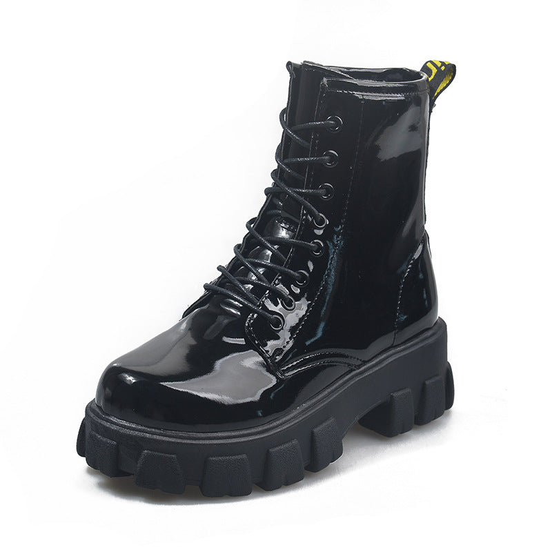 Women's Martin Boots - Stylish Thick-Soled Short Boots