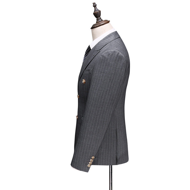 Men's S-5XL Double-Breasted Suit Set (3 Pieces)