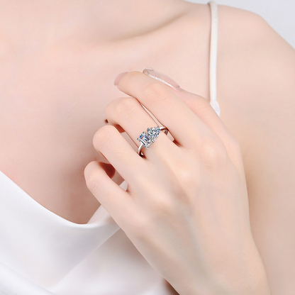 S925 Sterling Silver Moissanite Love Ring - Modernrush.us