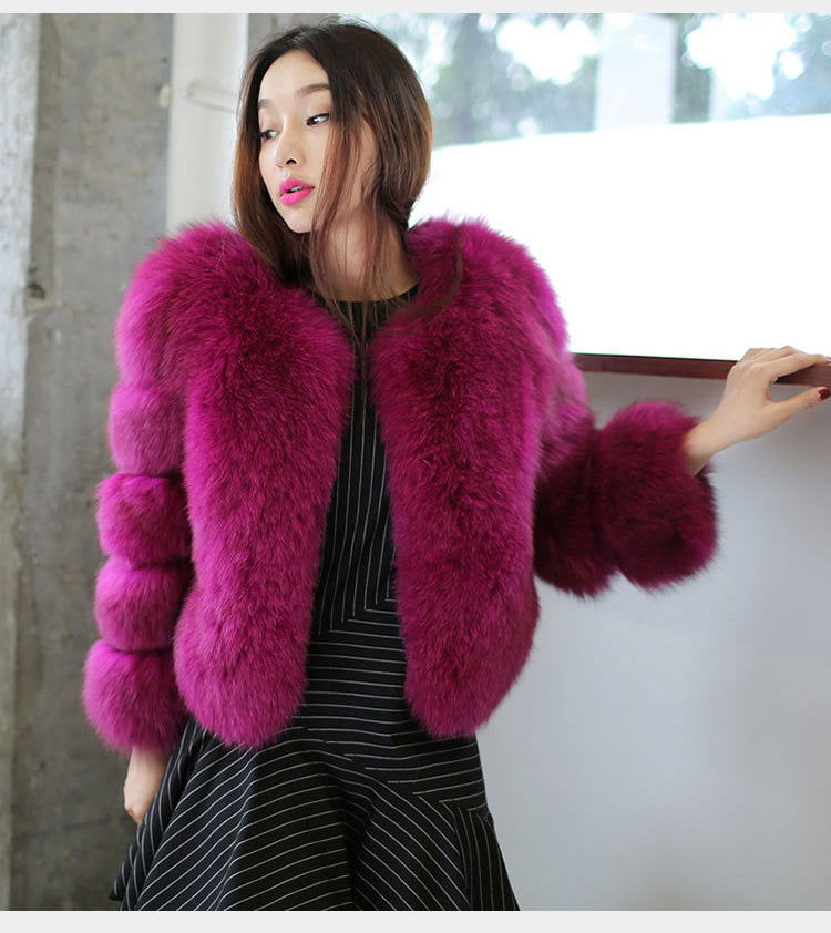 Faux Fur Coat, Fox Fur Jacket, Short Fur Outerwear