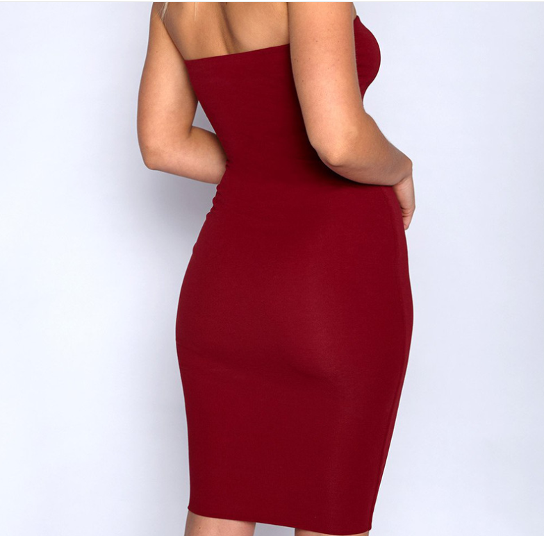 Sexy Backless Strapless Dress for Nightclubs