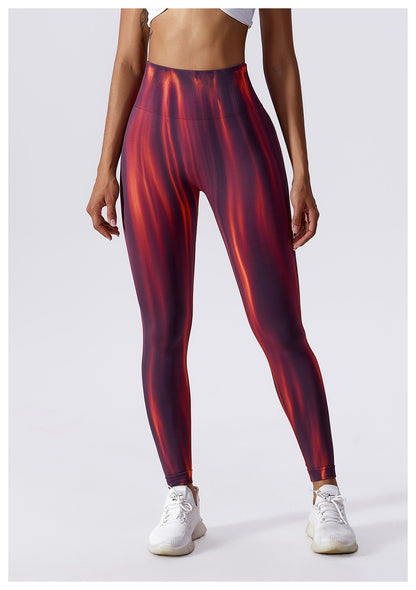 Seamless High-Waisted Tie-Dye Yoga Pants for Women - Modernrush.us