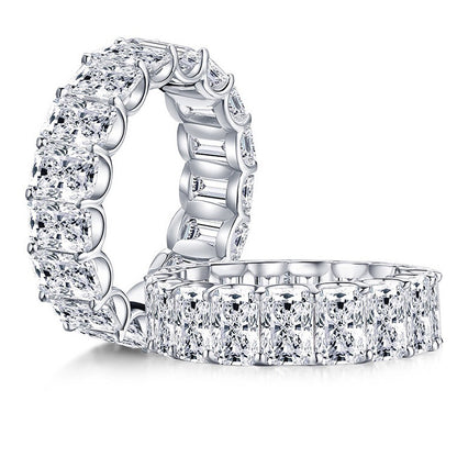 Sterling Silver Ring with High Carbon Diamond Simulant - Modernrush.us