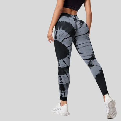 High Waist Hip Lift High Elastic Tie-dye Seamless Yoga Pants - Modernrush.us