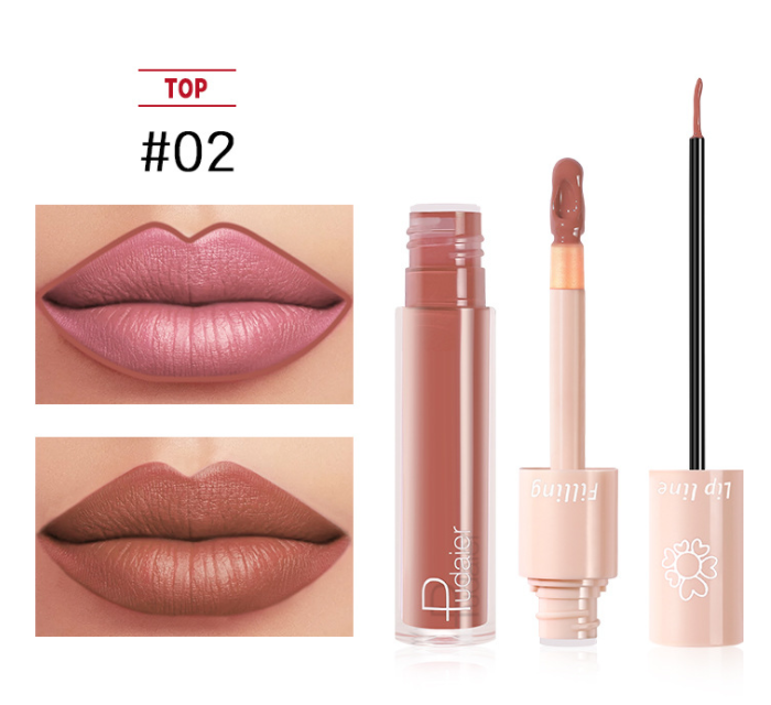 Pudaier Dual Lipstick and Lip Gloss Liquid Set