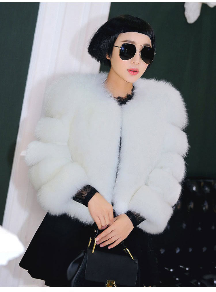 Faux Fur Coat, Fox Fur Jacket, Short Fur Outerwear