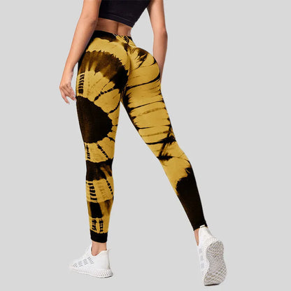 High Waist Hip Lift High Elastic Tie-dye Seamless Yoga Pants - Modernrush.us
