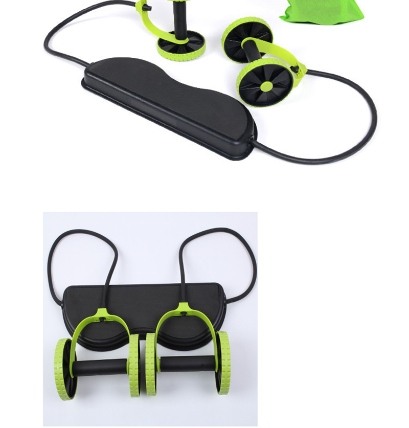 Multi-Function Ab Wheel and Double Wheel Resistance Trainer