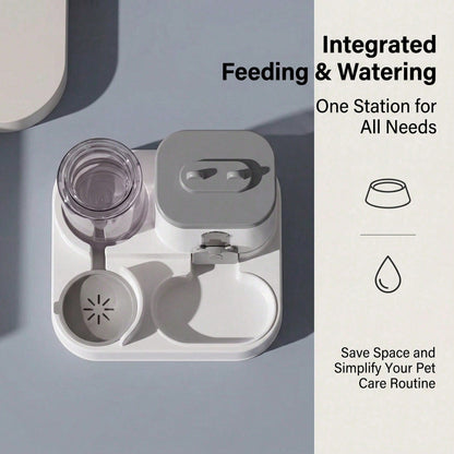 4 Colors Gravity Pet Feeder Water Dispenser Cute Cat Shaped Automatic Food Water Bowl Large Capacity Detachable Stable Anti Slip Base Feeding Supplies For Cats Puppies Small Animals Home Indoor Use - Modernrush.us