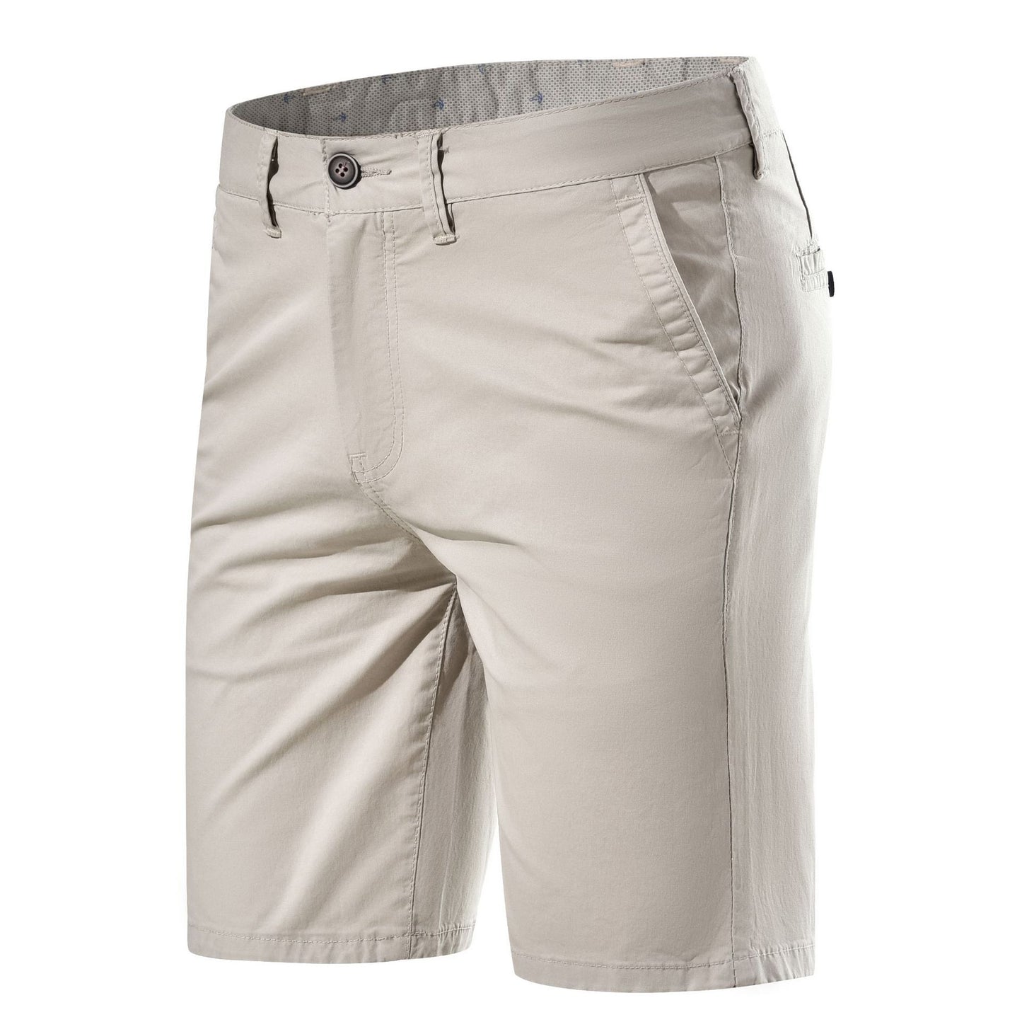 Men's Summer Blue Casual Cotton Shorts (Straight Fit)